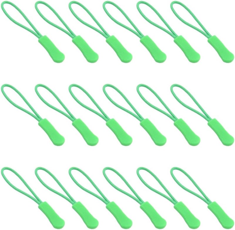 Ruidee 50 Pieces Zipper Pulls Zipper Tabs Zipper Pull Cord Extender Replacement Zipper Pulls for Backpacks, Jackets, Luggage, Purses, Handbags（Light Green） - Image 1